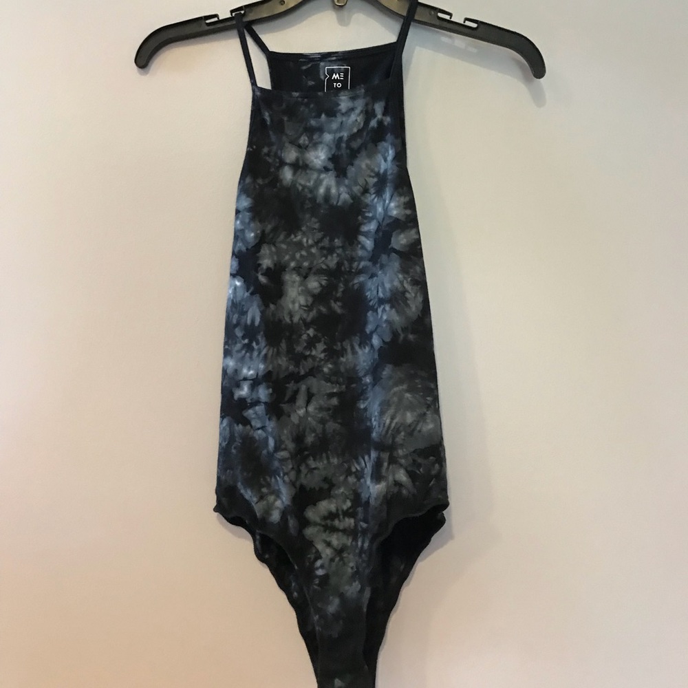 Black Tie Dye Body Suit